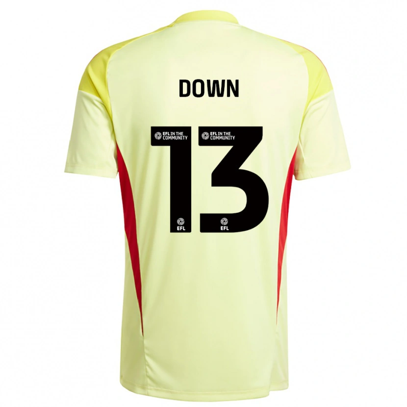 Danxen Enfant Sam Down #13 Maillot de Gardien Jaune Clair 2025/26 T-shirt