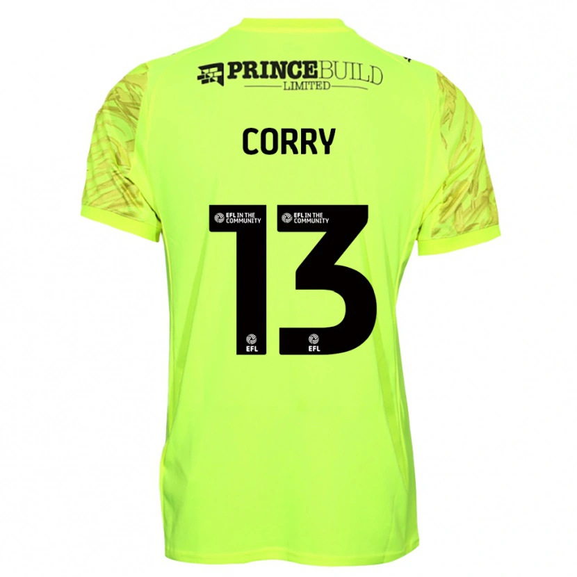 Danxen Enfant Neive Corry #13 Maillot de Gardien Noir Vert Fluorescent 2025/26 T-shirt
