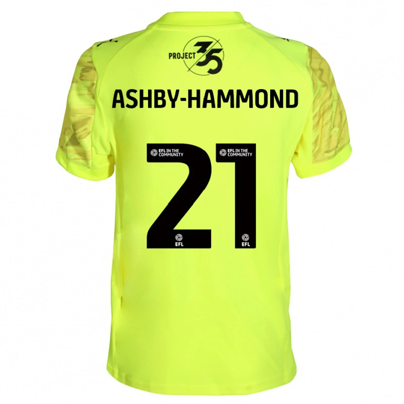 Danxen Enfant Luca Ashby-Hammond #21 Maillot de Gardien Noir Vert Fluorescent 2025/26 T-shirt