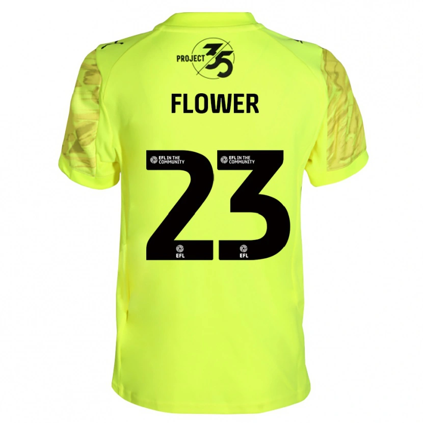 Danxen Enfant Jack Flower #23 Maillot de Gardien Noir Vert Fluorescent 2025/26 T-shirt