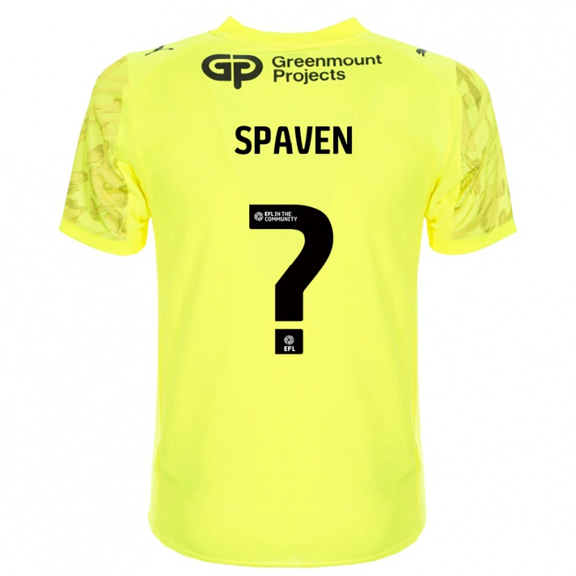 Danxen Enfant Jake Spaven #0 Maillot de Gardien Noir Vert Fluorescent 2025/26 T-shirt