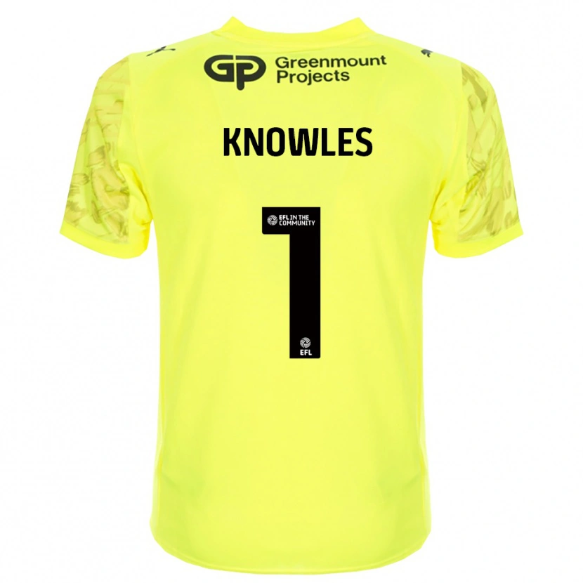 Danxen Enfant Amelia Knowles #1 Maillot de Gardien Noir Vert Fluorescent 2025/26 T-shirt