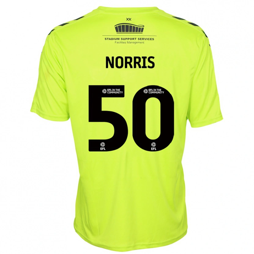 Danxen Enfant Will Norris #50 Maillot de Gardien Vert Fluorescent 2025/26 T-shirt