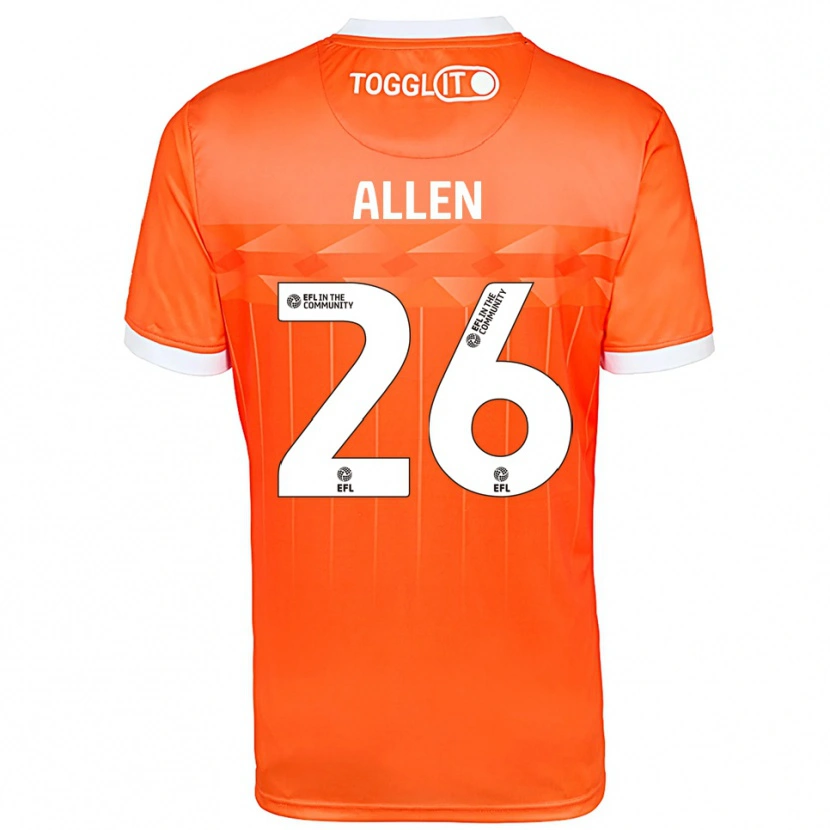 Danxen Enfant Lauren Allen #26 Maillot de Gardien Blanc Orange 2025/26 T-shirt