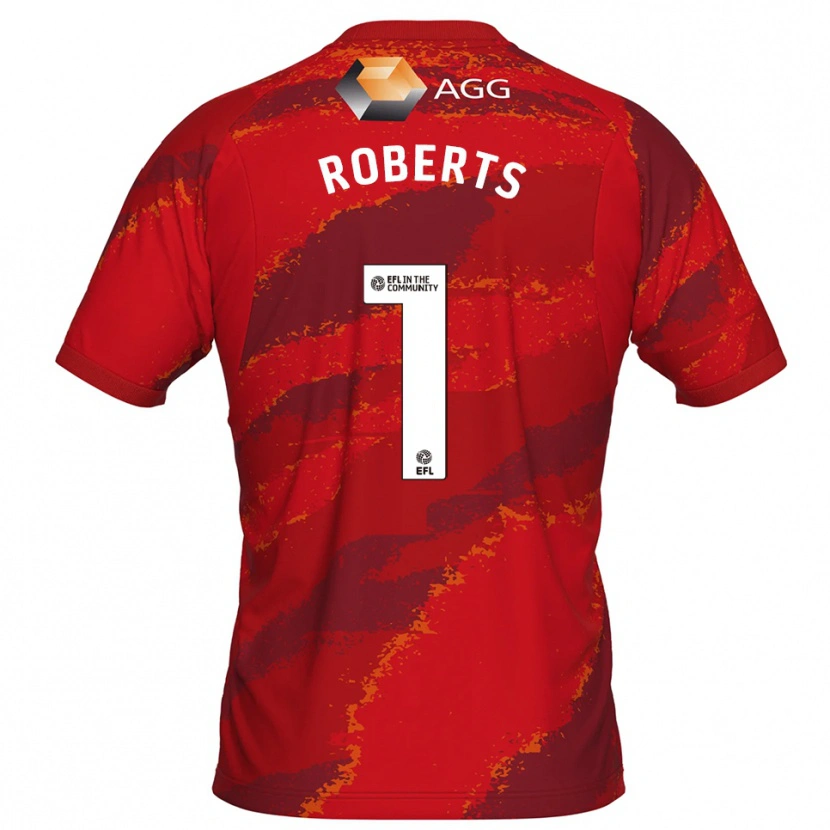 Danxen Enfant Liam Roberts #1 Maillot de Gardien Blanc Rouge 2025/26 T-shirt