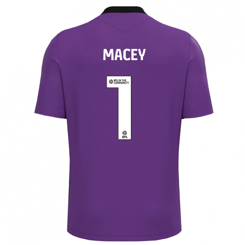 Danxen Enfant Matt Macey #1 Maillot de Gardien Blanc Violet 2025/26 T-shirt