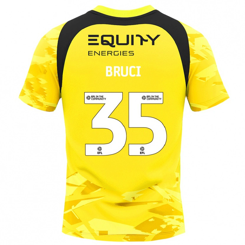 Danxen Enfant Izabella Bruci #35 Maillot de Gardien Gris Foncé Jaune Clair 2025/26 T-shirt