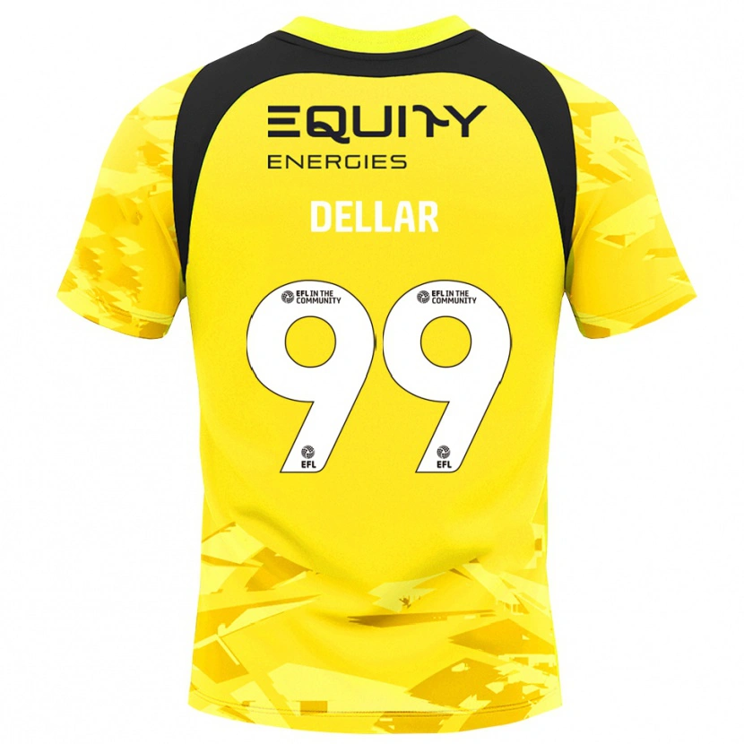 Danxen Enfant Megan Dellar #99 Maillot de Gardien Gris Foncé Jaune Clair 2025/26 T-shirt