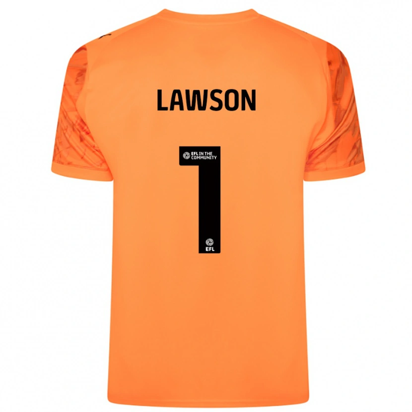 Danxen Enfant Harvey Lawson #1 Maillot de Gardien Noir Orange 2025/26 T-shirt
