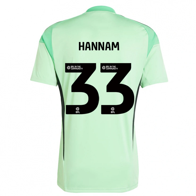 Danxen Enfant Shawna Hannam #33 Maillot de Gardien Noir Vert Clair 2025/26 T-shirt