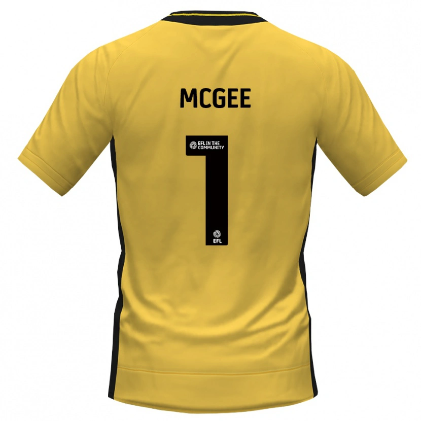 Danxen Enfant Luke McGee #1 Maillot de Gardien Noir Jaune 2025/26 T-shirt