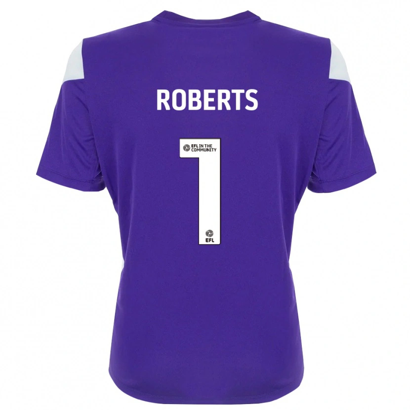 Danxen Enfant Myles Roberts #1 Maillot de Gardien Blanc Violet 2025/26 T-shirt