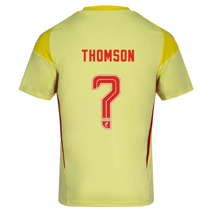 Danxen Enfant Ethan Thomson #0 Maillot de Gardien Rouge Jaune 2025/26 T-shirt