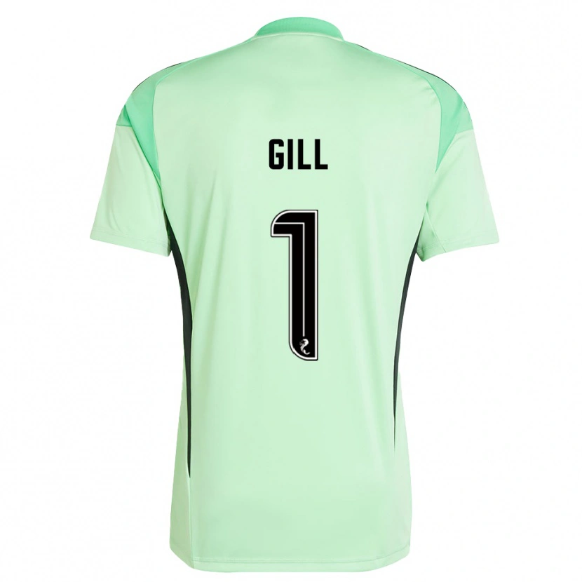Danxen Enfant Marcus Gill #1 Maillot de Gardien Noir Vert Clair 2025/26 T-shirt