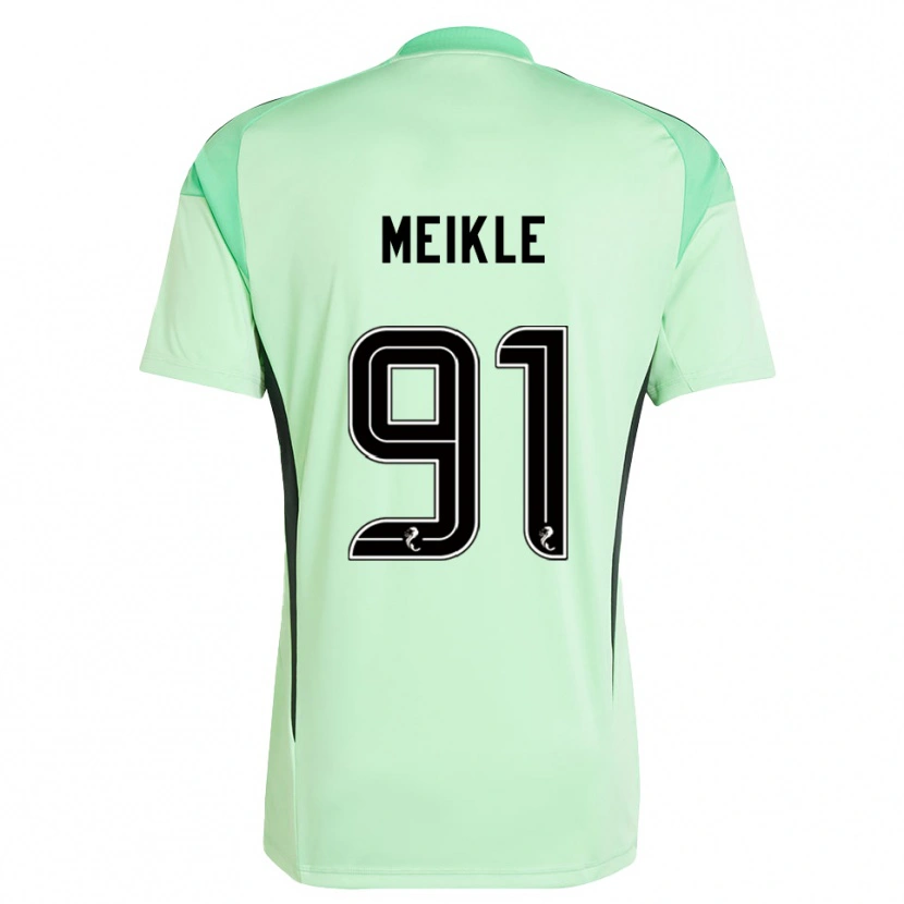 Danxen Enfant Jamie Meikle #91 Maillot de Gardien Noir Vert Clair 2025/26 T-shirt