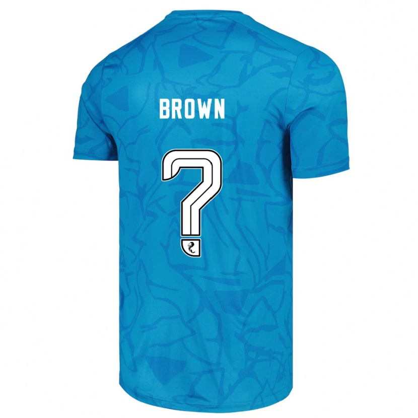 Danxen Enfant Fraser Brown #0 Maillot de Gardien Blanc Bleu 2025/26 T-shirt