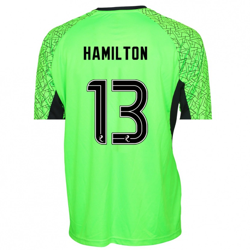 Danxen Enfant Jack Hamilton #13 Maillot de Gardien Noir Vert 2025/26 T-shirt