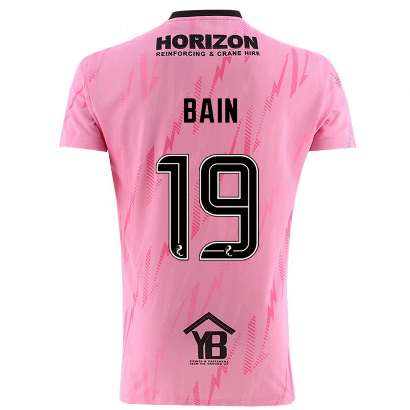 Danxen Enfant Scott Bain #19 Maillot de Gardien Noir Rose 2025/26 T-shirt