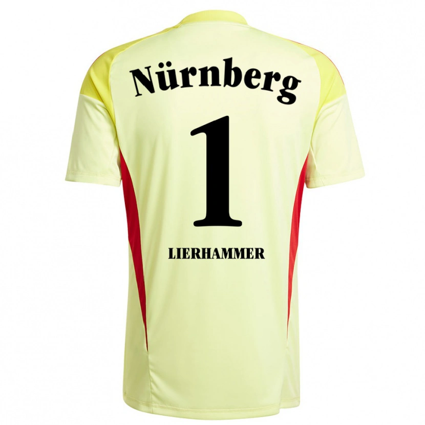 Danxen Enfant Tim Lierhammer #1 Maillot de Gardien Jaune Noir 2025/26 T-shirt