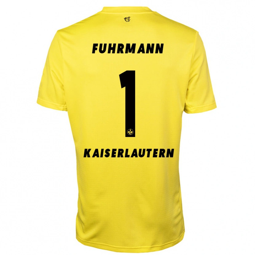 Danxen Enfant Lasse Fuhrmann #1 Maillot de Gardien Jaune Noir 2025/26 T-shirt