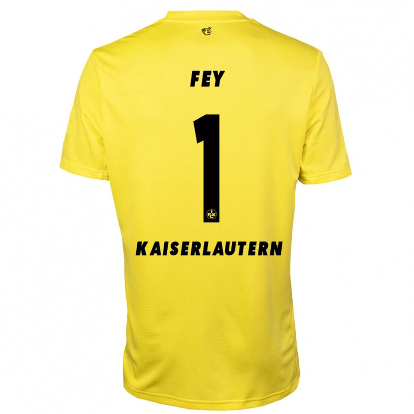 Danxen Enfant Tyler Fey #1 Maillot de Gardien Jaune Noir 2025/26 T-shirt