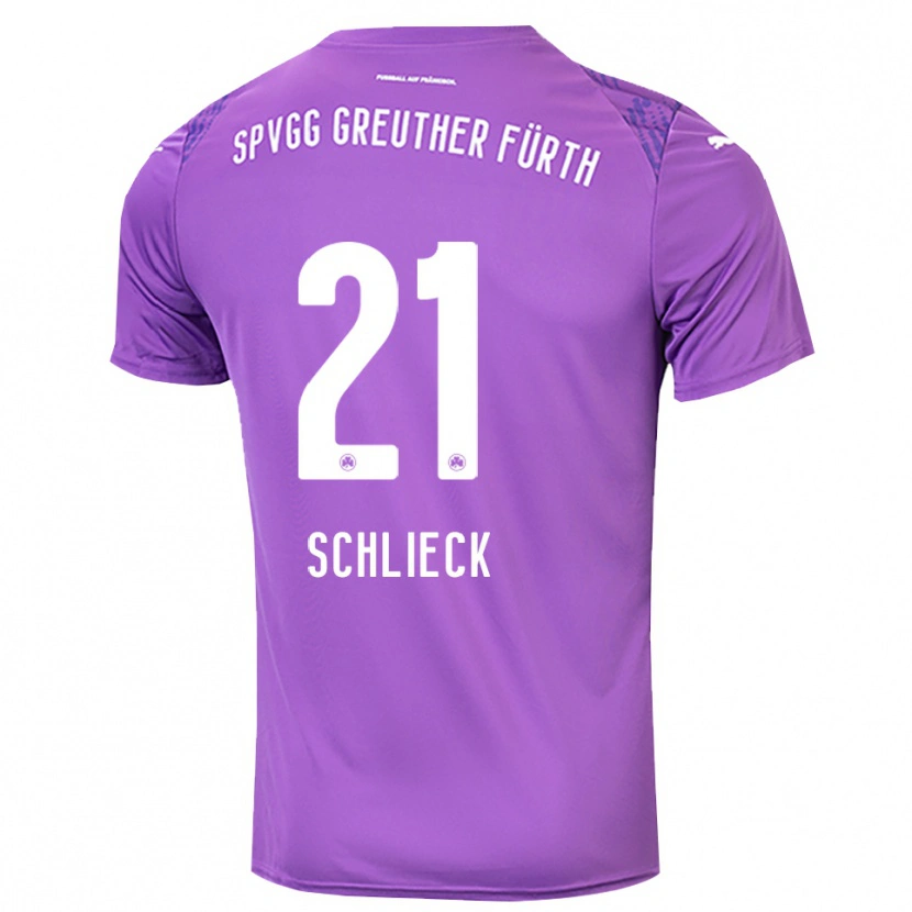 Danxen Enfant Timo Schlieck #21 Maillot de Gardien Violet Blanc 2025/26 T-shirt