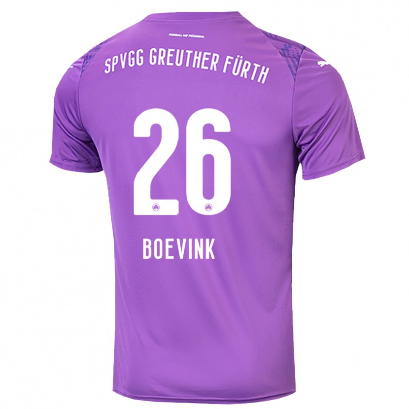Danxen Enfant Pelle Boevink #26 Maillot de Gardien Violet Blanc 2025/26 T-shirt