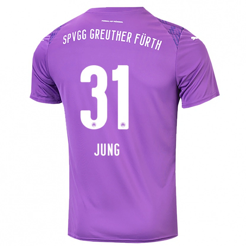 Danxen Enfant Sebastian Jung #31 Maillot de Gardien Violet Blanc 2025/26 T-shirt