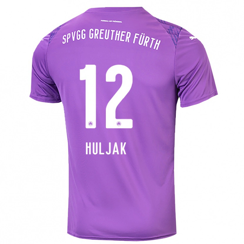 Danxen Enfant Dominik Huljak #12 Maillot de Gardien Violet Blanc 2025/26 T-shirt