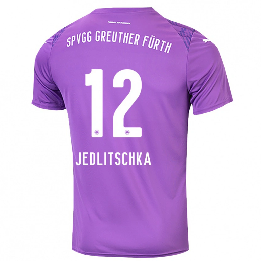 Danxen Enfant Moritz Jedlitschka #12 Maillot de Gardien Violet Blanc 2025/26 T-shirt