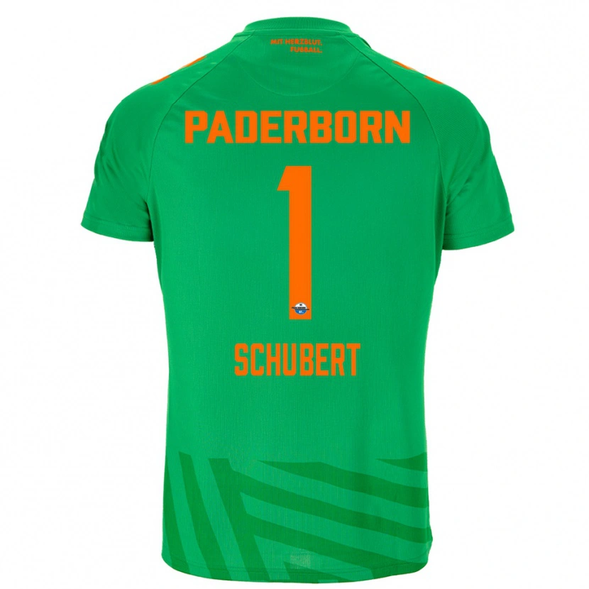 Danxen Enfant Markus Schubert #1 Maillot de Gardien Vert Orange 2025/26 T-shirt