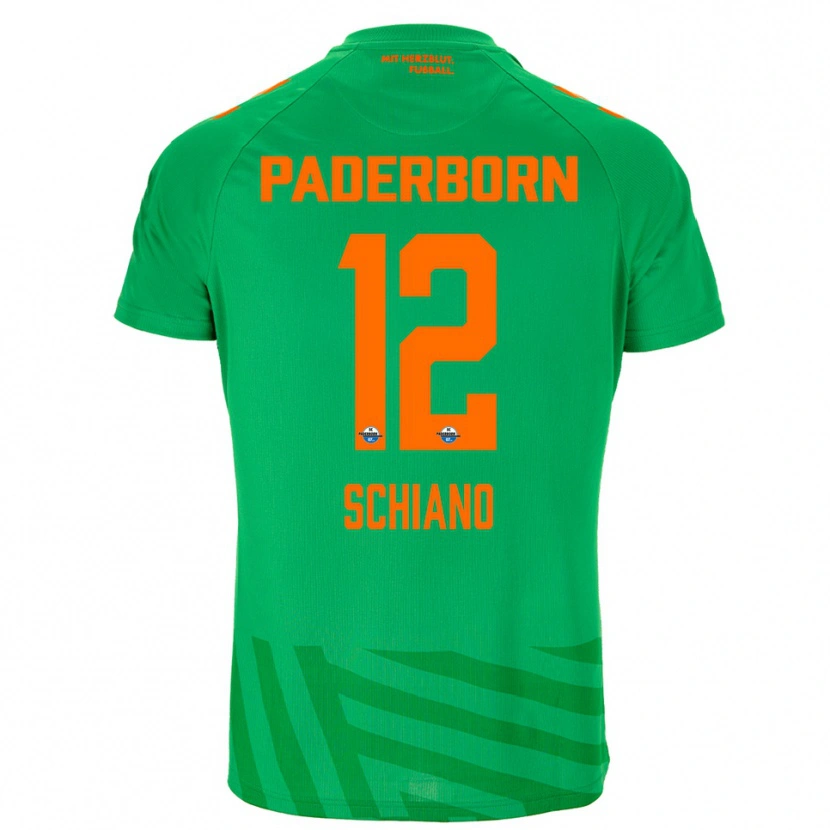 Danxen Enfant Damiano Schiano #12 Maillot de Gardien Vert Orange 2025/26 T-shirt