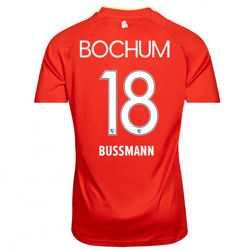 Danxen Enfant Benjamin Bußmann #18 Maillot de Gardien Rouge Blanc 2025/26 T-shirt