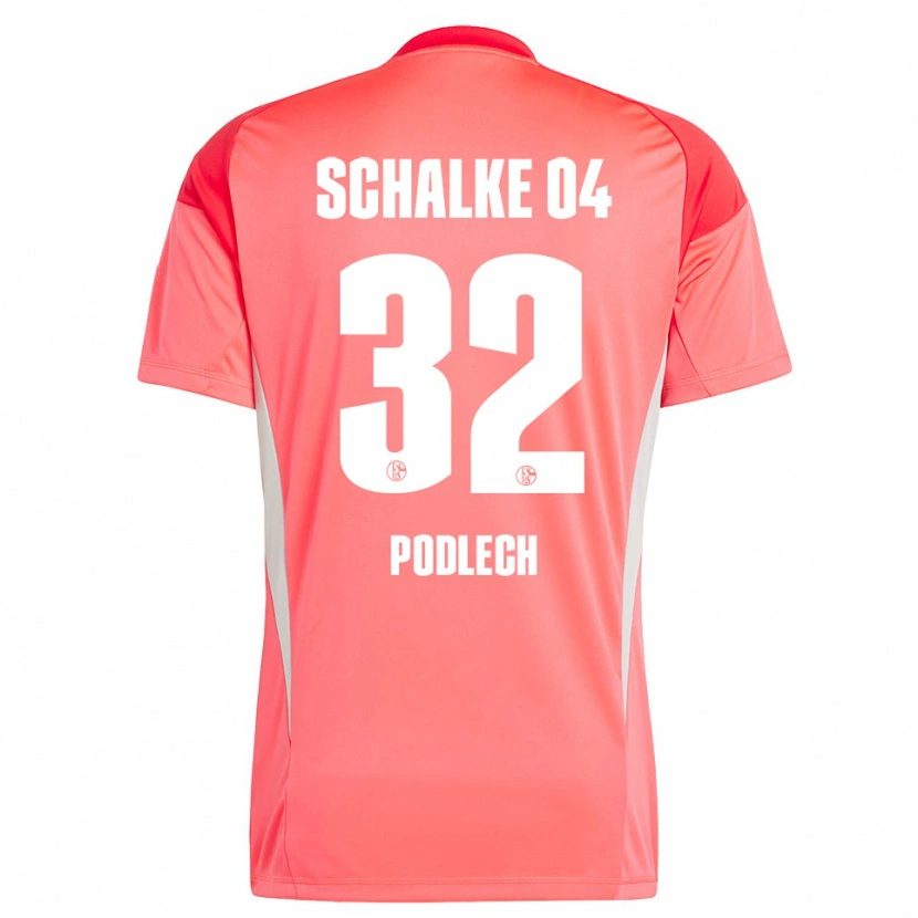 Danxen Enfant Luca Podlech #32 Maillot de Gardien Rouge Corail 2025/26 T-shirt