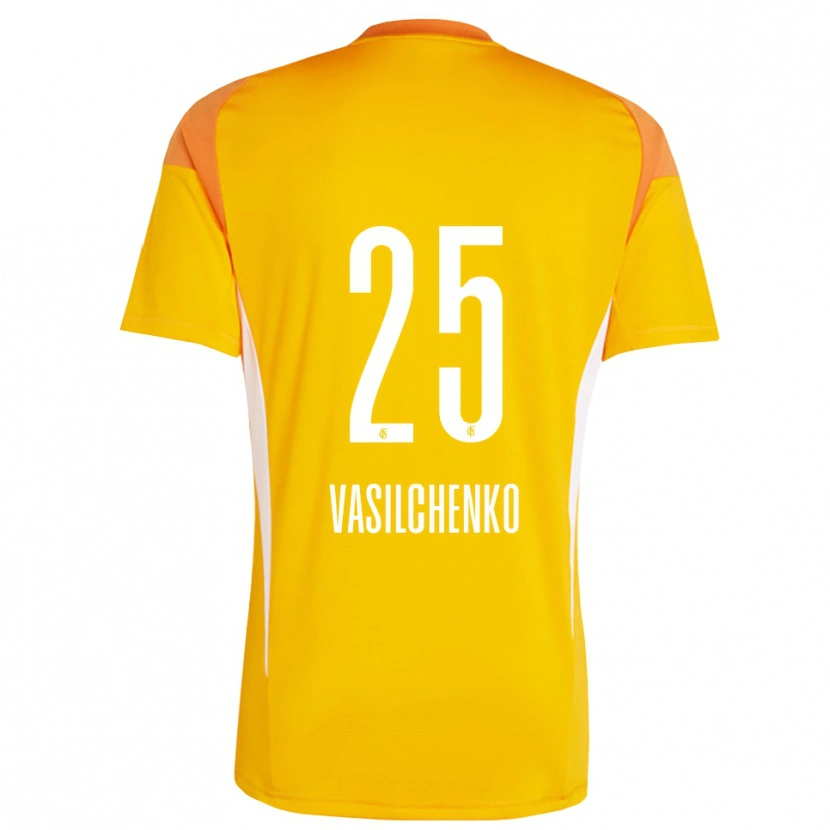 Danxen Enfant Leonard Vasilchenko #25 Maillot de Gardien Jaune Orange 2025/26 T-shirt