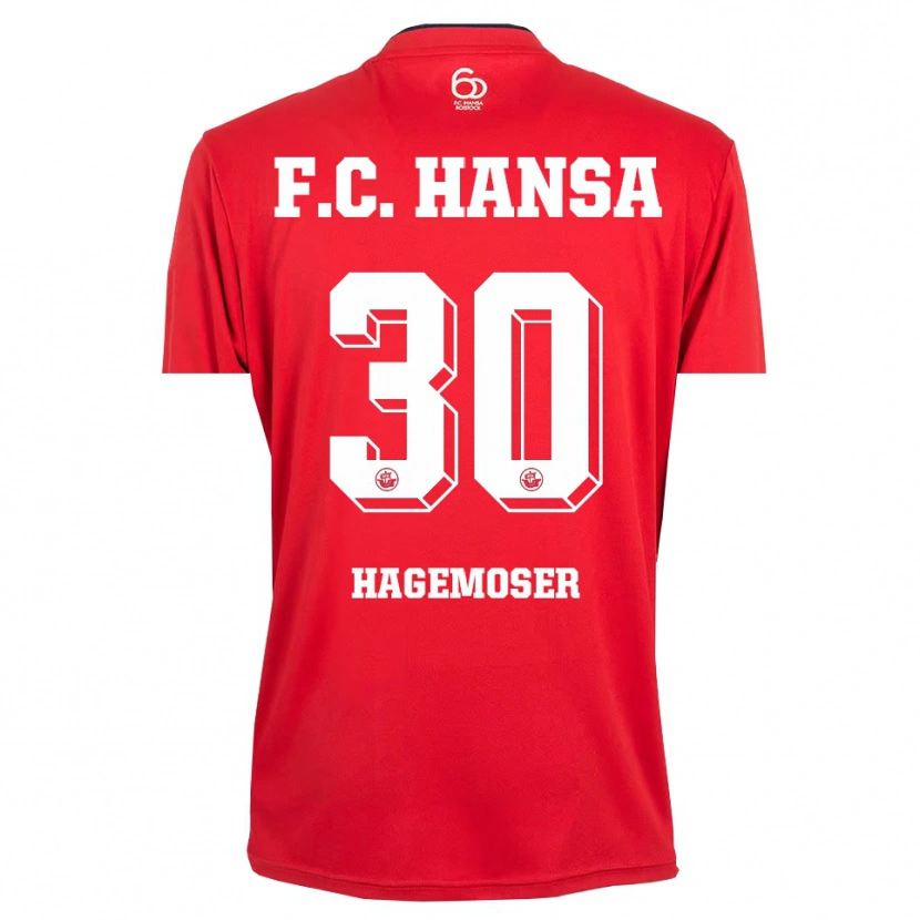 Danxen Enfant Max Hagemoser #30 Maillot de Gardien Rouge Blanc 2025/26 T-shirt