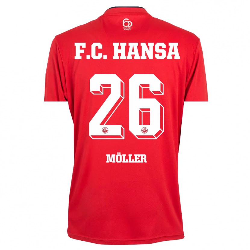 Danxen Enfant Andreas Möller #26 Maillot de Gardien Rouge Blanc 2025/26 T-shirt