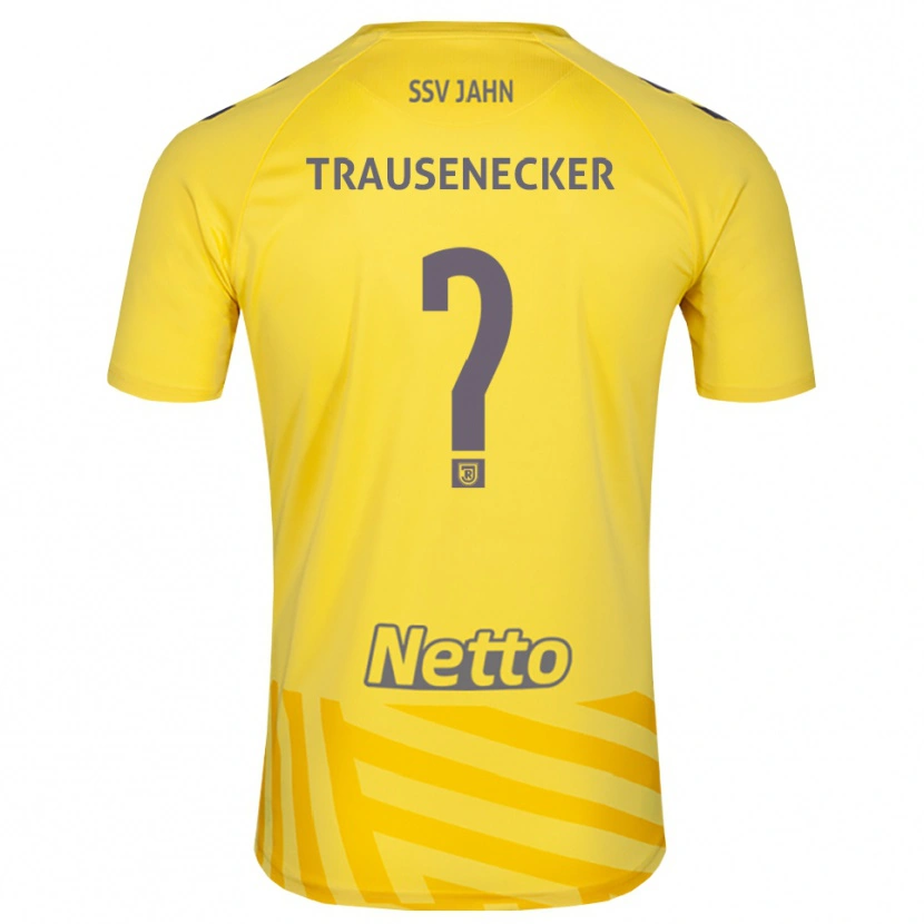 Danxen Enfant Bastian Trausenecker #0 Maillot de Gardien Gris Jaune 2025/26 T-shirt