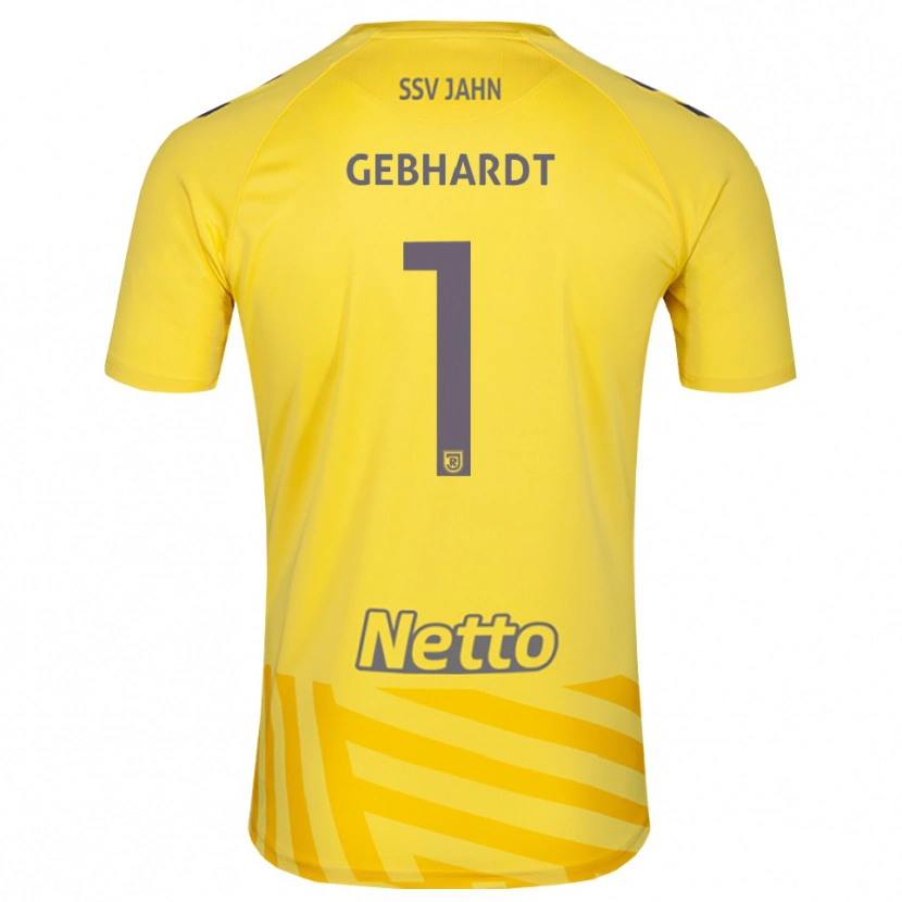 Danxen Enfant Felix Gebhardt #1 Maillot de Gardien Gris Jaune 2025/26 T-shirt