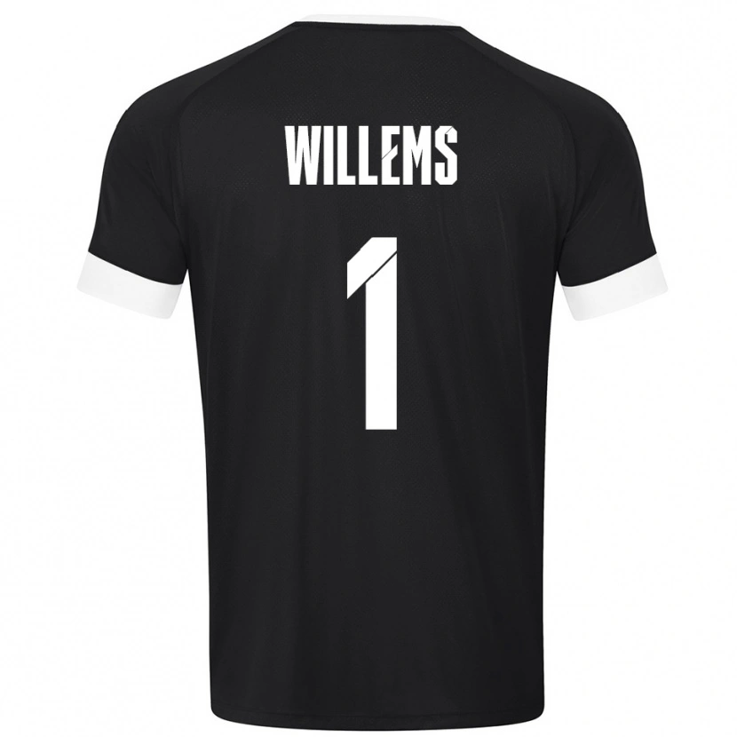 Danxen Enfant Leon Willems #1 Maillot de Gardien Blanc Noir 2025/26 T-shirt