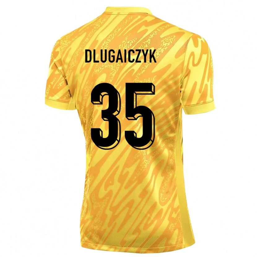 Danxen Enfant Alexander Dlugaiczyk #35 Maillot de Gardien Jaune Orange 2025/26 T-shirt