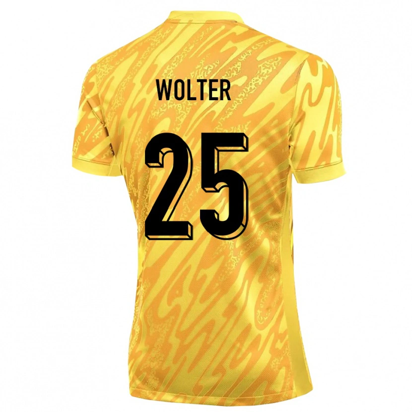 Danxen Enfant Fynn Wolter #25 Maillot de Gardien Jaune Orange 2025/26 T-shirt