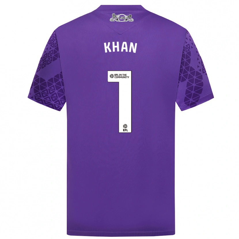 Danxen Enfant Adam Khan #1 Maillot de Gardien Blanc Violet 2025/26 T-shirt