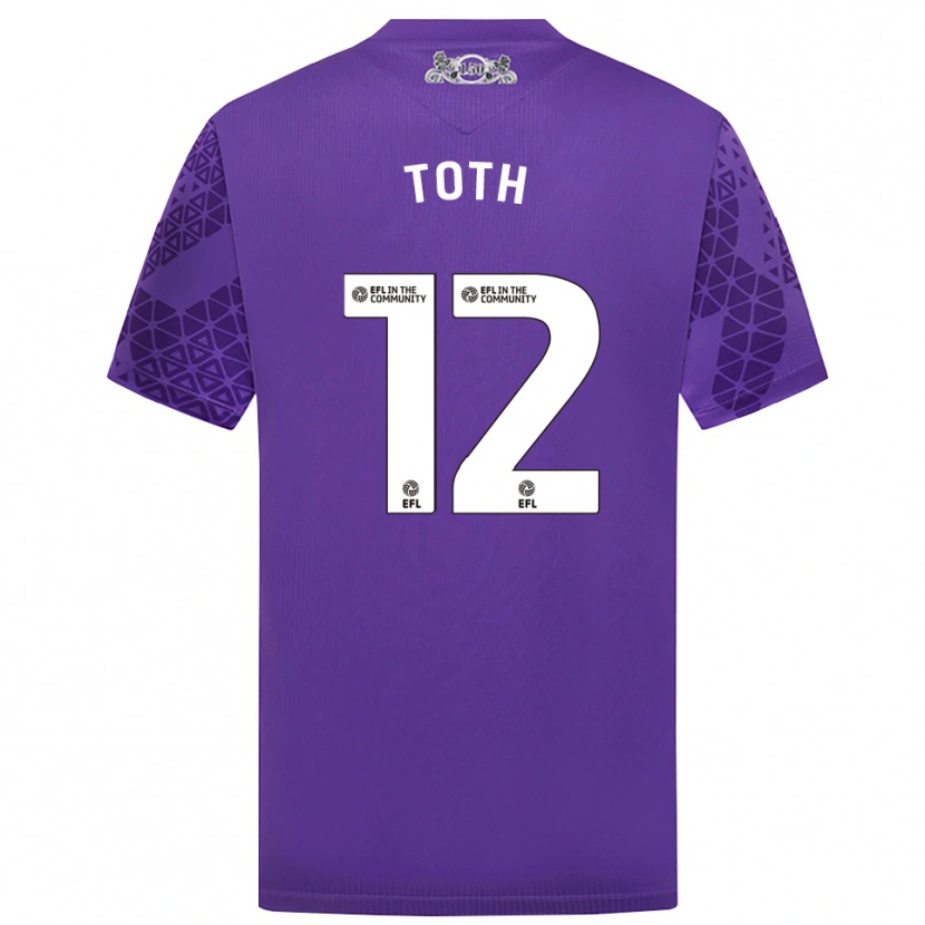 Danxen Enfant Balázs Tóth #12 Maillot de Gardien Blanc Violet 2025/26 T-shirt