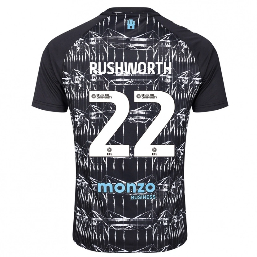 Danxen Enfant Carl Rushworth #22 Maillot de Gardien Bleu Noir 2025/26 T-shirt