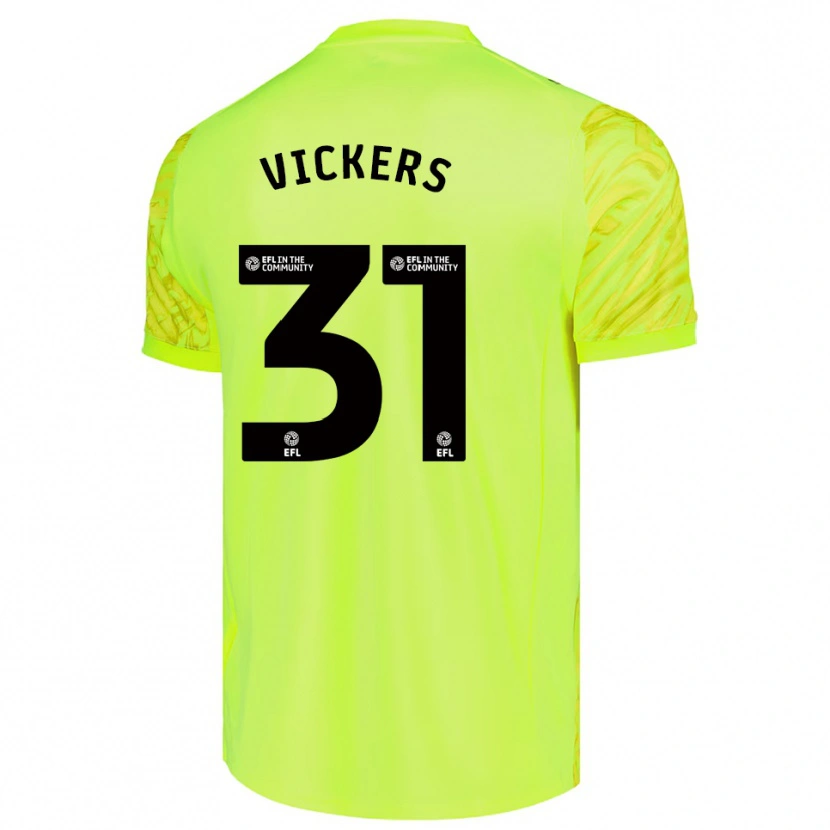 Danxen Enfant Josh Vickers #31 Maillot de Gardien Vert Fluorescent 2025/26 T-shirt