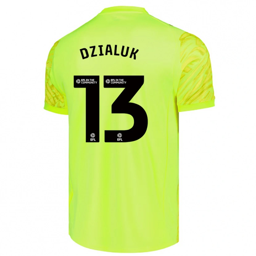 Danxen Enfant Cristiano Dzialuk #13 Maillot de Gardien Vert Fluorescent 2025/26 T-shirt