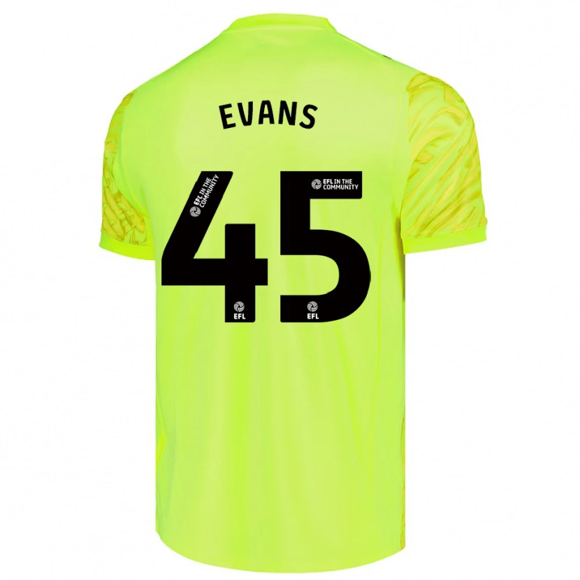 Danxen Enfant Harry Evans #45 Maillot de Gardien Vert Fluorescent 2025/26 T-shirt