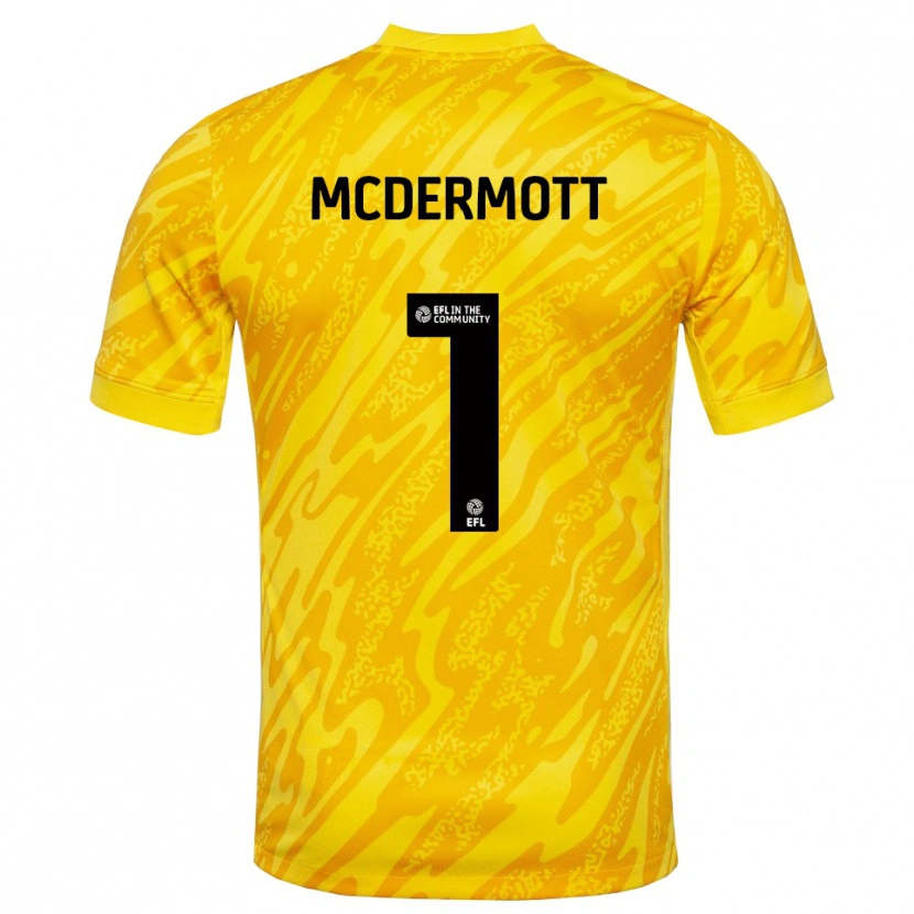 Danxen Enfant Conal McDermott #1 Maillot de Gardien Noir Jaune 2025/26 T-shirt