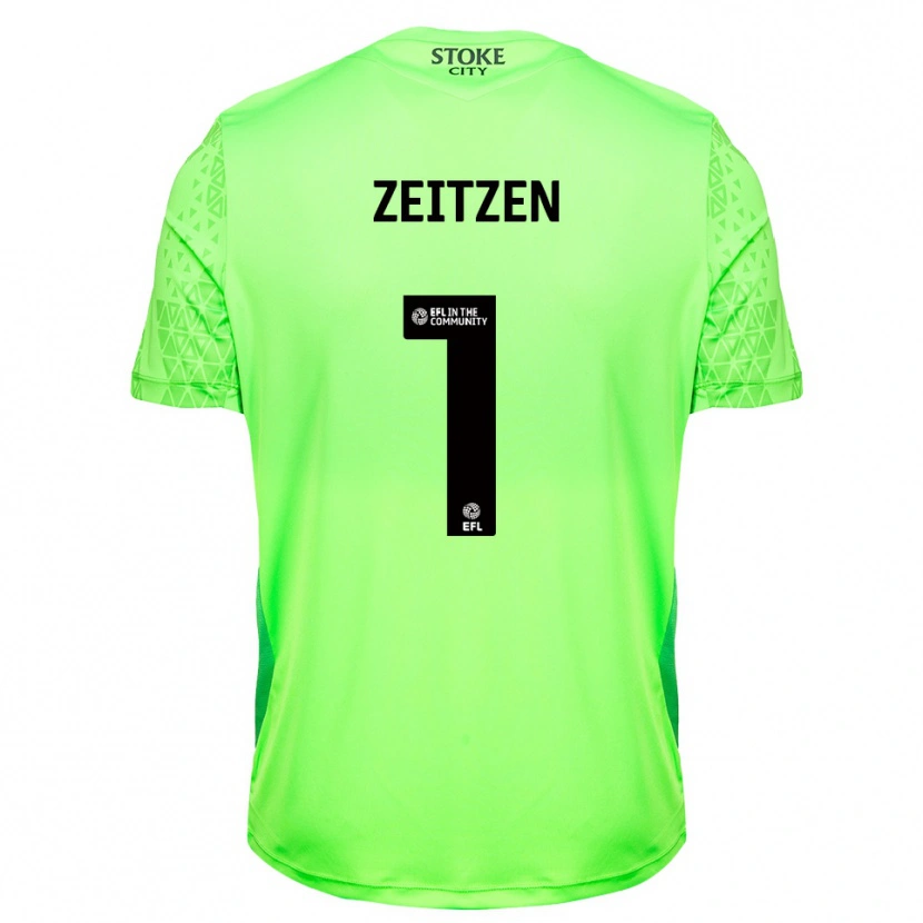 Danxen Enfant Michael Zeitzen #1 Maillot de Gardien Blanc Vert 2025/26 T-shirt